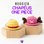 receita-amigurumi-chapeus-one-piece-luffy-e-chopper